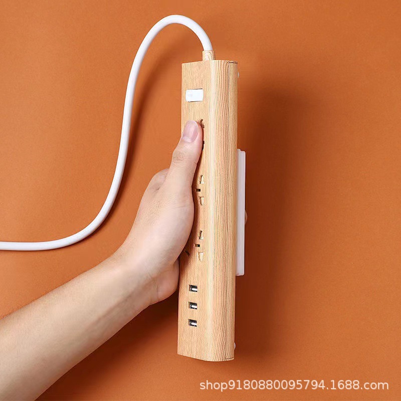 Power Strip Holder Wall Punch-Free Socket Storage Rack Router Wall-Mounted Plug-In Strip Holder