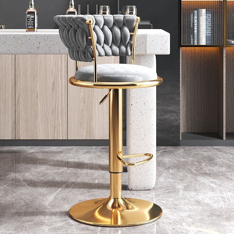 Bar Chair with Elevated Stool, Adjustable Height, Light Luxury Backrest, Fashionable High-End Home Use, Internet Celebrity High Stool Factory Wholesale