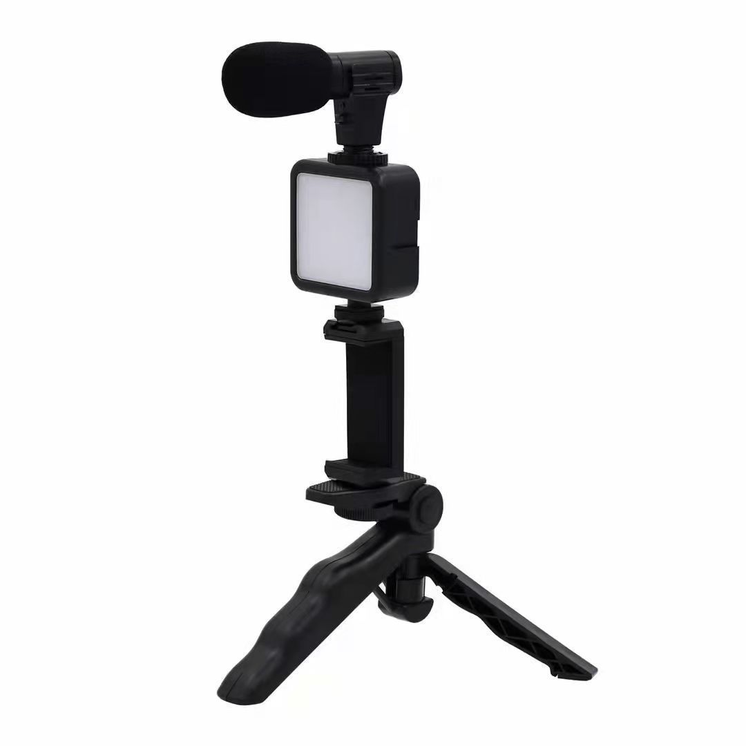 Cross-border mobile phone desktop live broadcast bracket small microphone recording light suit single microphone live broadcast bracket