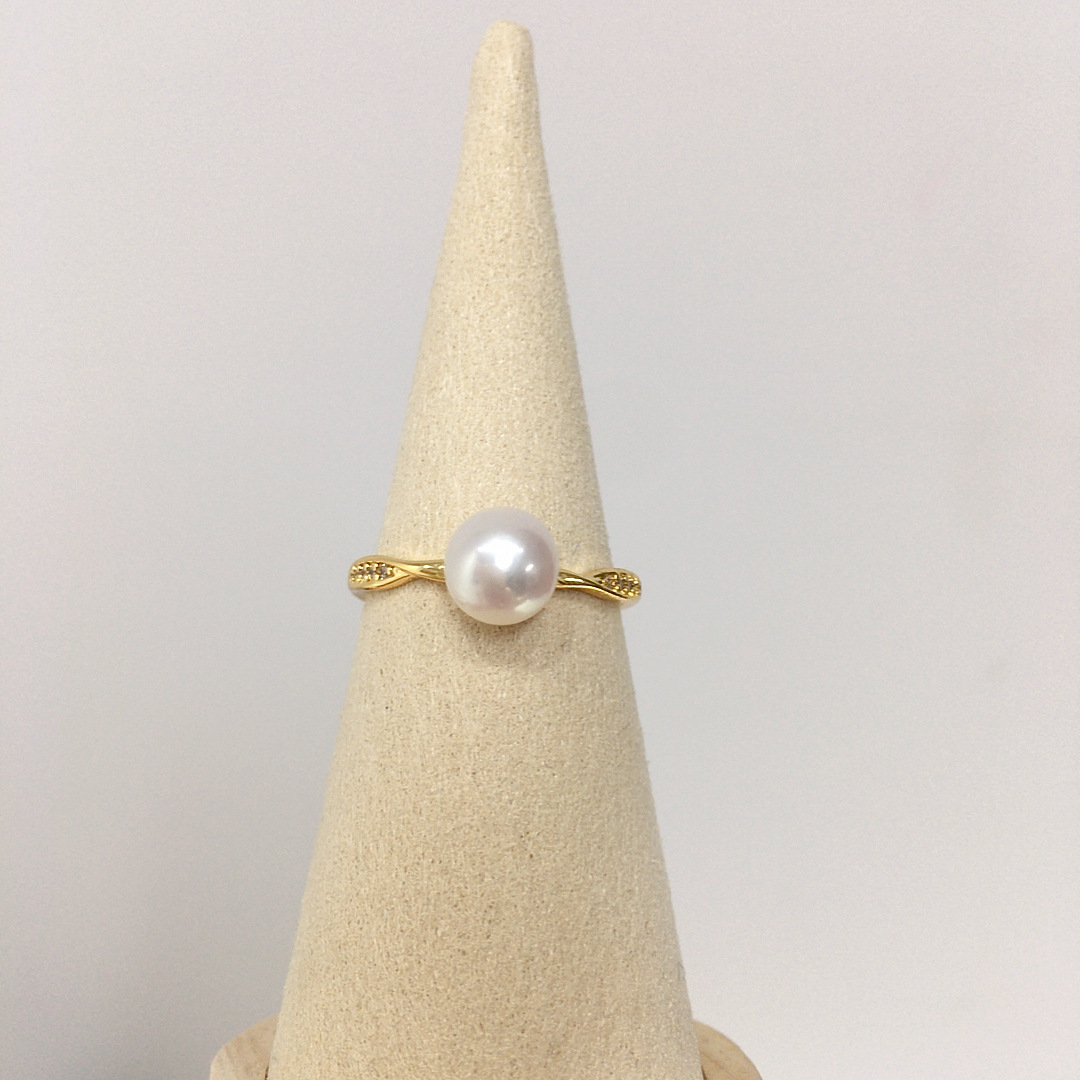 Zhuji strong light bright natural freshwater pearl ring simple exquisite adjustable opening ring net red wholesale