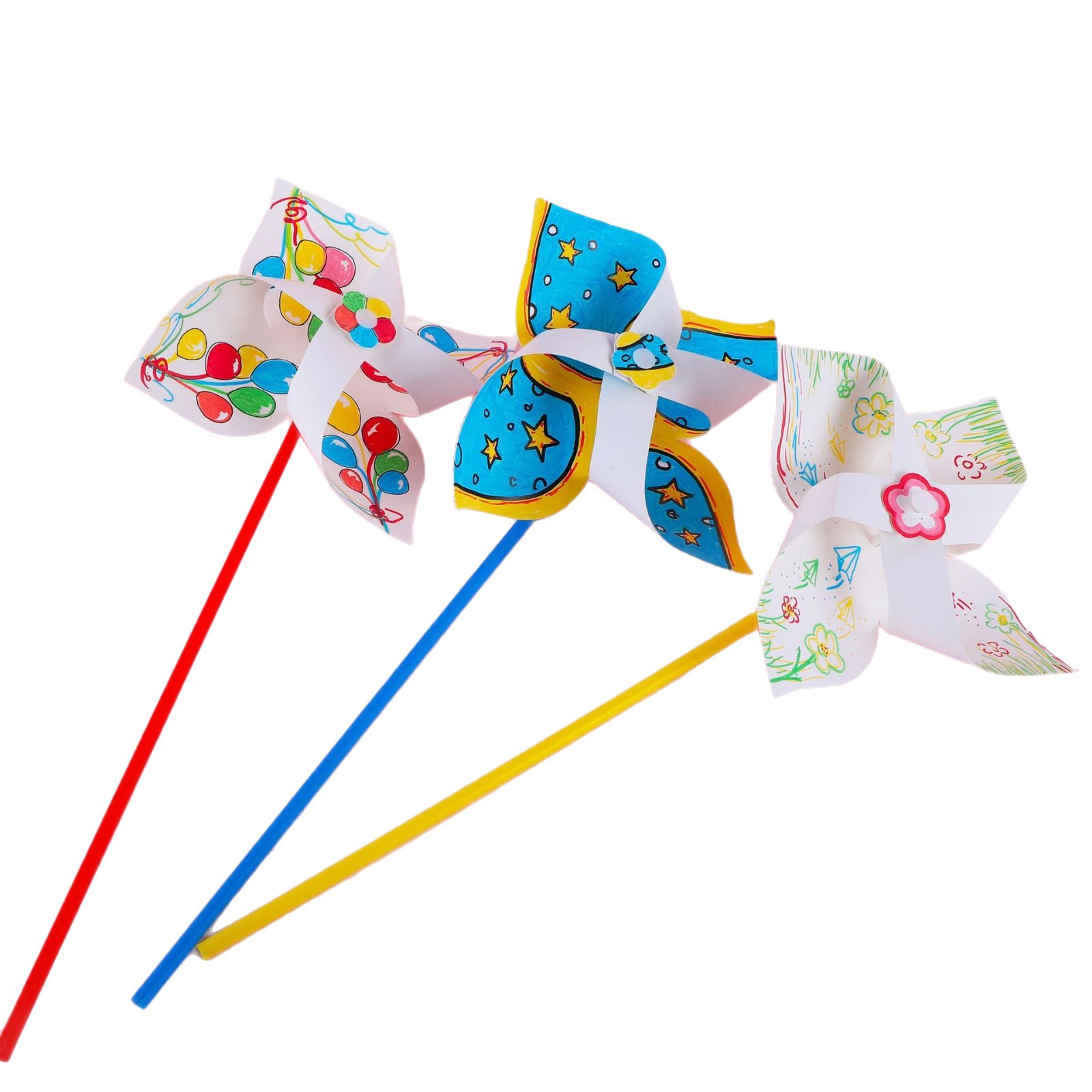 Ins Cross-border Four-leaf Color Rod Dutch Windmill Household Children's Painting Toy Decoration Photography Windmill