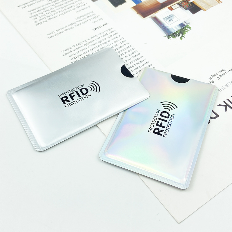 Cross-Border Laser Card Holder Aluminum Foil Anti-Degaussing Card Holder Id Card Holder Bank Card Holder Anti-Theft Rfid Shielding Holder