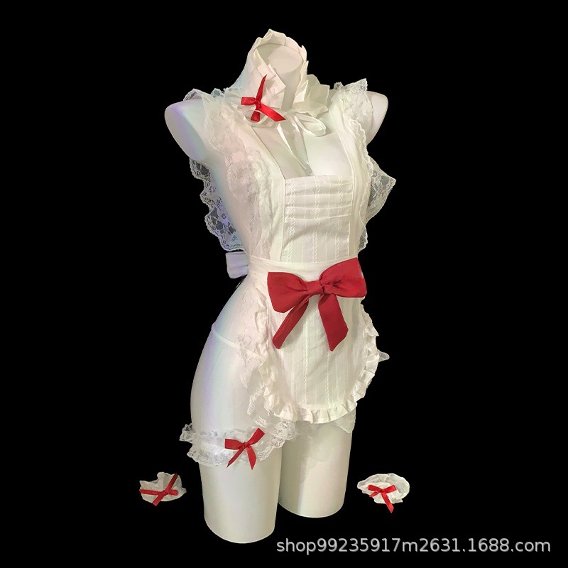 Sexy Lingerie, Cute and Sexy Bow, Cute Maid Apron, Pure Lust Style Butt-Revealing Uniform Suit, One-Piece Drop Shipping