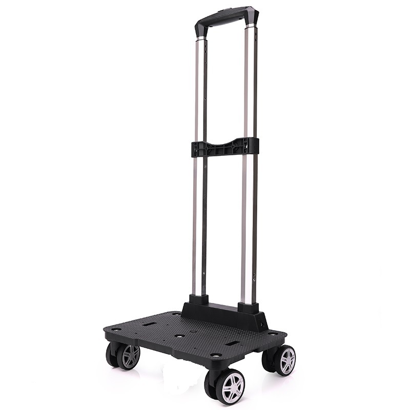 Universal Six-Wheel Trolley Cart Aircraft Wheel Luggage Accessories School Bag Backpack Portable Foldableing Aluminum Alloy Trolley Rack