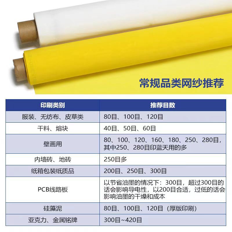 Factory wholesale screen printing mesh high tension printing mesh fabric screen printing polyester mesh fabric screen printing mesh fabric