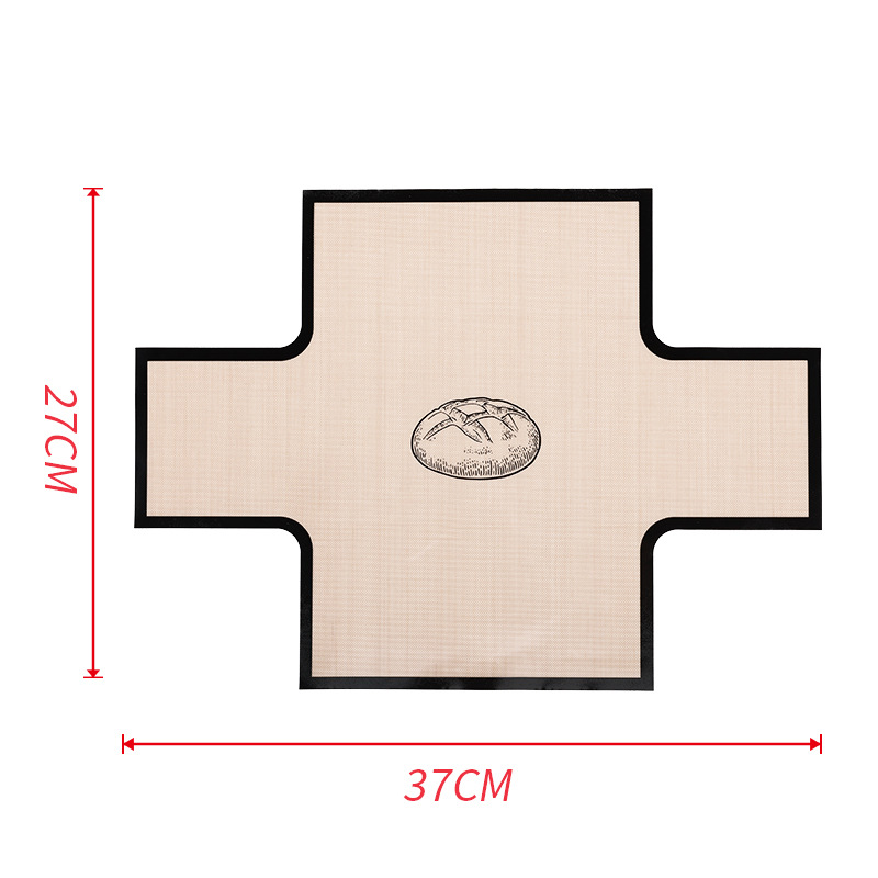 Cross-Border Silicone Baking Mat Cross-Shaped Bread Pan Liner Silicone Baking Mat Food Grade Non-Stick Bread Transfer Baking Mat