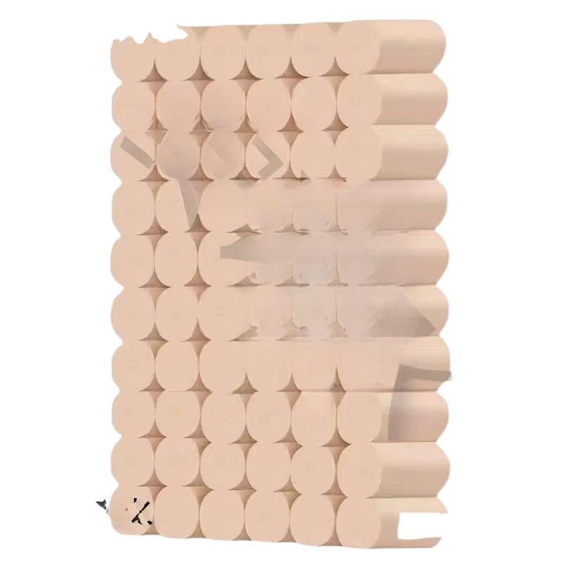 Large Thick Roll of Original Bamboo Pulp Natural Color Toilet Paper Roll Household Affordable Large Roll Toilet Paper