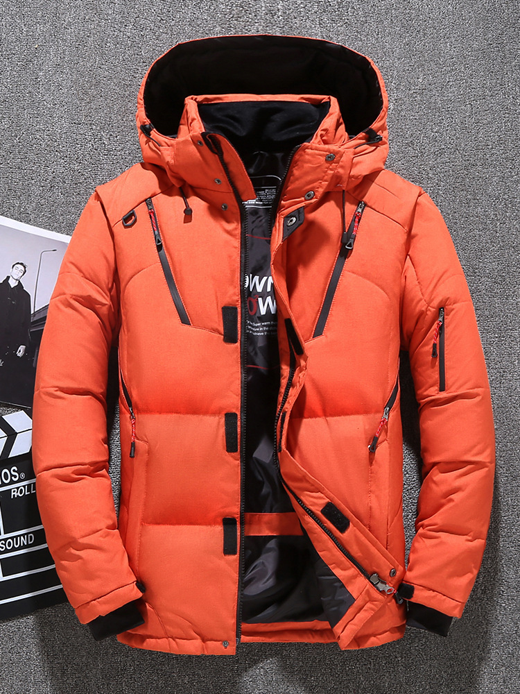 [Foreign Trade Cross-Border] down Jacket Men's Short Winter Casual Outdoor Thickeneded Hooded Winter Jacket Amazon