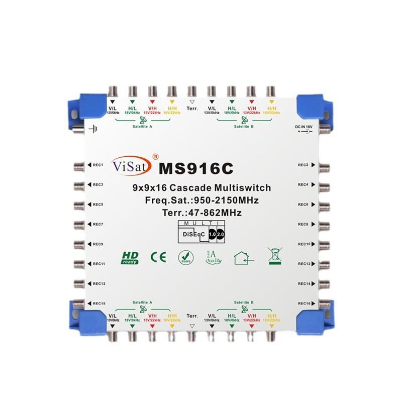 Cascaded Multiplexer MultiSwitch 950-2150MHz Satellite Signal Nine-in and Four-out