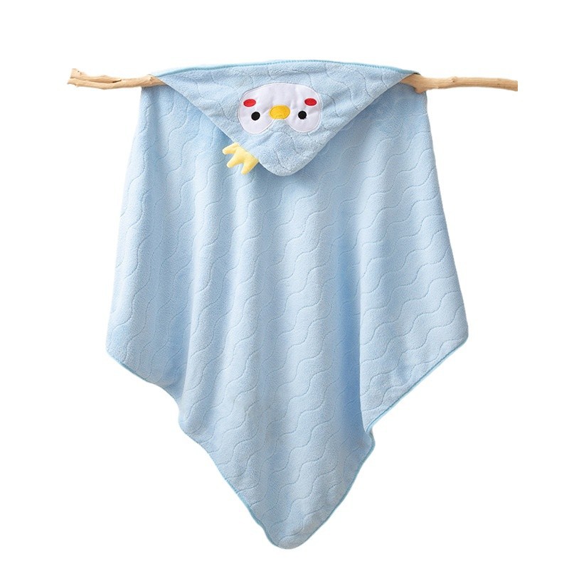 Baby Bath Towel Baby Newborn Children's Hooded Cape Bathrobe Quick-Drying Boys and Girls Absorbent Thickened Baby's Cushion