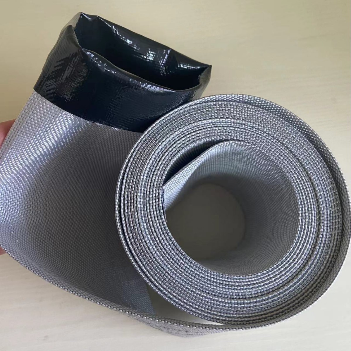 pe polymer thickened woven hose polyester filament high pressure irrigation water pipe
