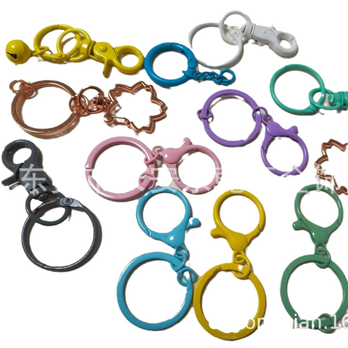 Metal keychain wholesale three-piece luggage toy doll keychain lobster clasp diy jewelry accessories in stock