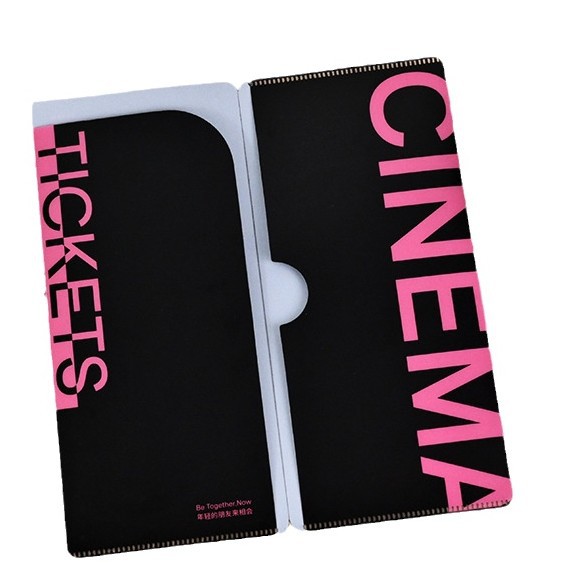 Concert plastic ticket folder custom thick frosted transparent ticket folder cartoon mask storage folder custom
