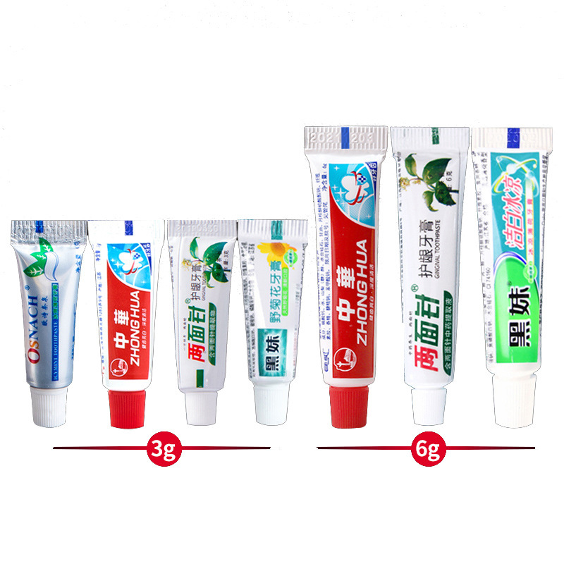 Travel portable disposable small toothpaste 6G Hotel Hotel hostel special Mini 3G * 100 Wholesale