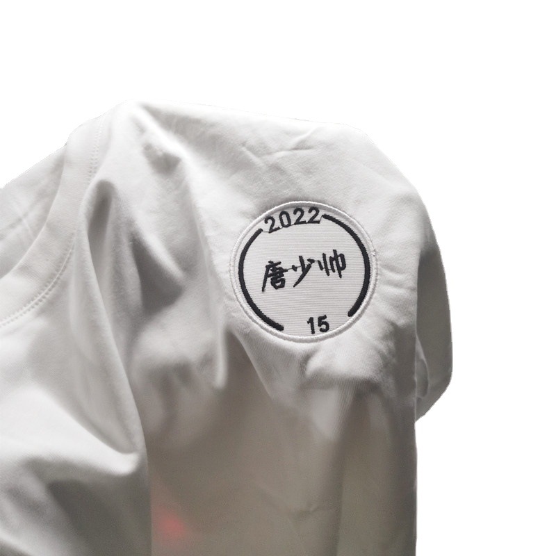 Embroidery Processing Ready-To-Wear T-Shirt Embroider Logo Small Order Processing Custom Embroider Text Letters Support Small Batches