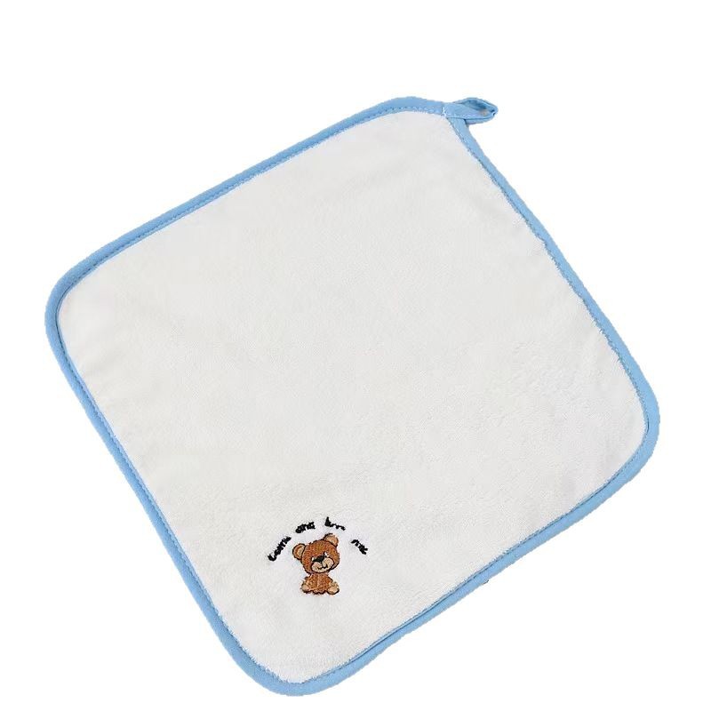 Cross-Border Coral Velvet Cartoon Children's Towel Baby Household Face Wipe Baby Bath Saliva Towel Face Wash Small Square Towel