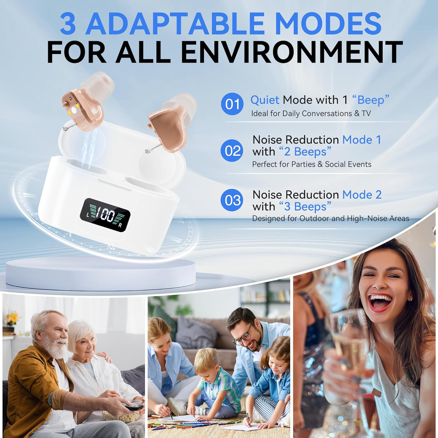 Wiener Tong Tianyue 16 Channel Digital Hearing Aid for the Elderly Sound Amplifier Deafness Rechargeable In-Ear Type