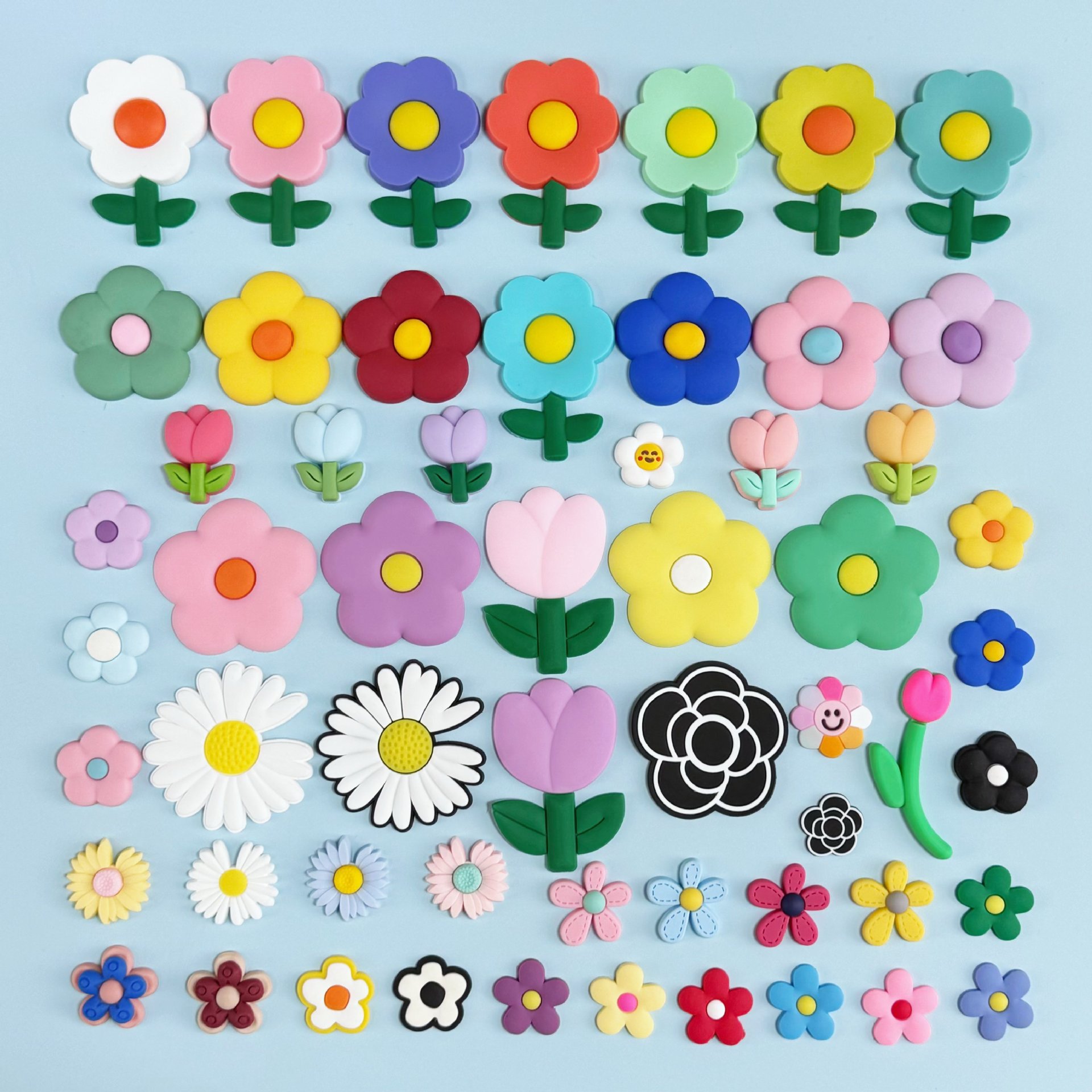 pvc soft rubber mobile phone shell accessories cartoon color flower bag clothes shoes accessories patch DIY handmade accessories