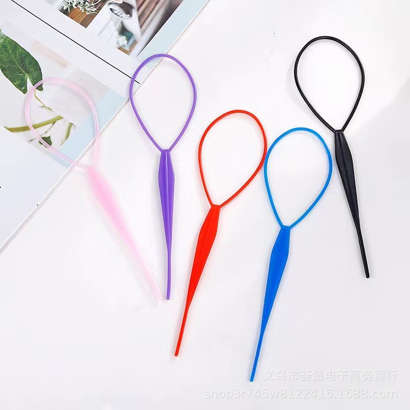 Hair puller hair stick hair puller shape hair braiding updo tool children hair puller hook hair curler wholesale