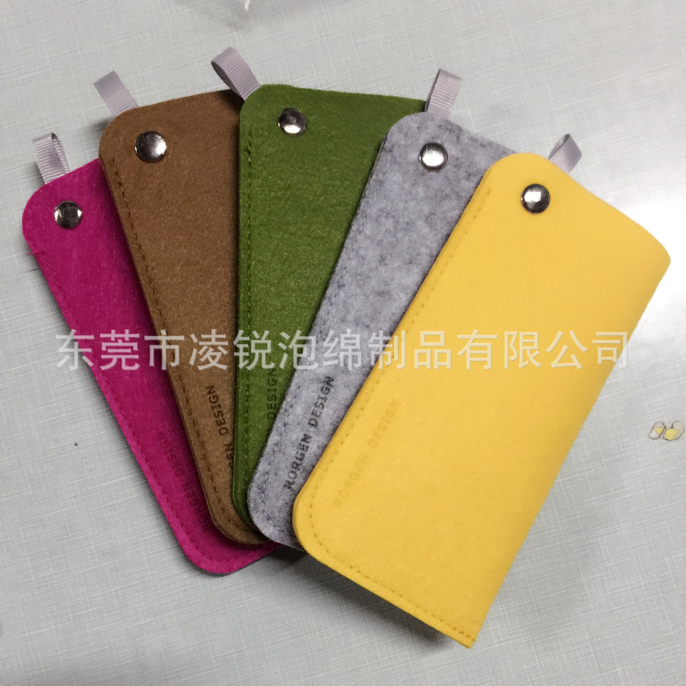 Come to the Factory with Pictures and Samples to Process and Customize Printed Logo Large-Capacity Zipper Pencil Bag Glasses Storage Bag Felt Bag