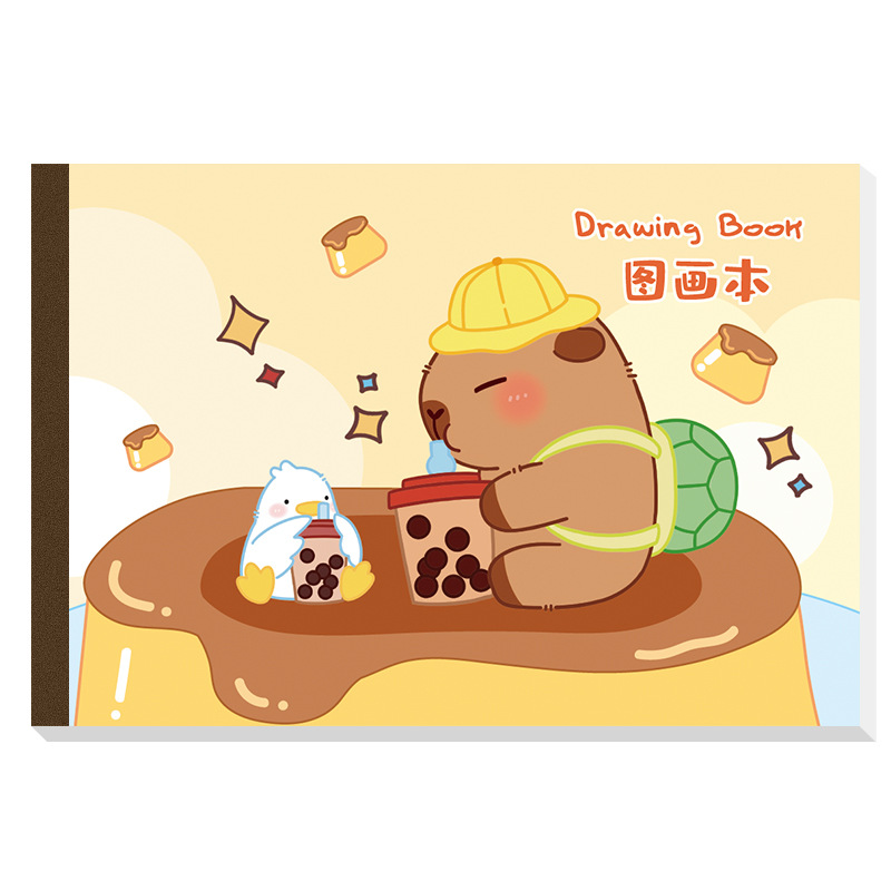 Children's Bag Back Painting Book Kindergarten Blank Graffiti Painting Book Primary School Students' Hand-painted Art Sketch Picture Book