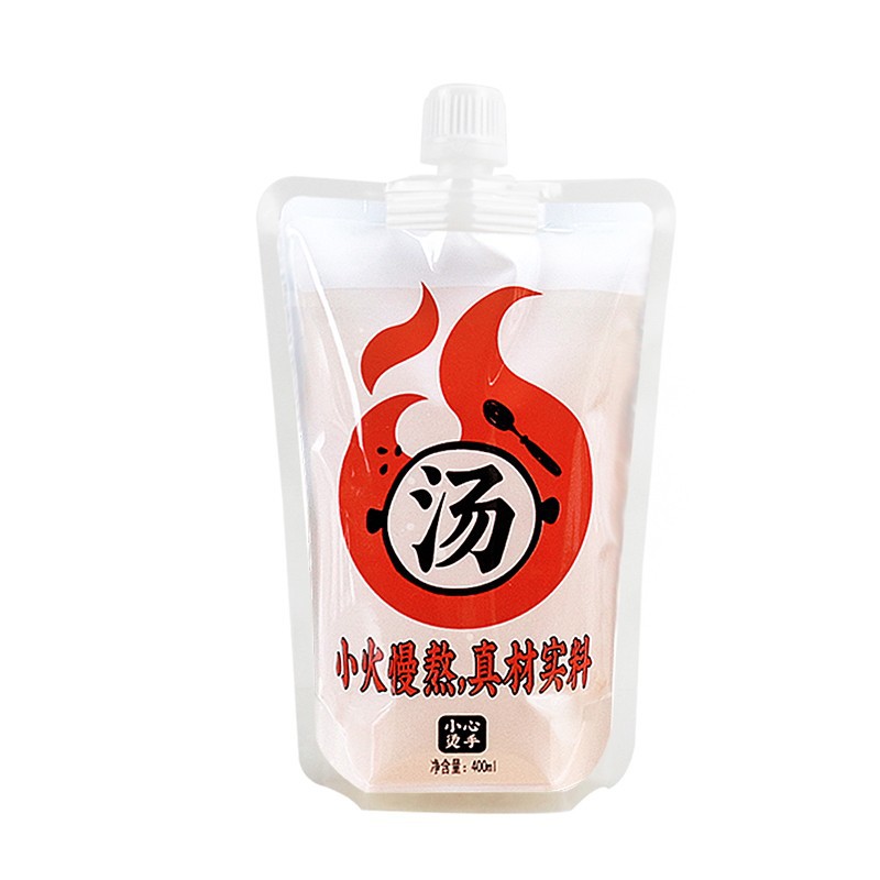 Takeaway Soup Bag Snail Noodle Soup Packaging Bag Commercial Self-Standing Spout Bag Hot Soup Spicy Hot Pot Soup Bag Disposable