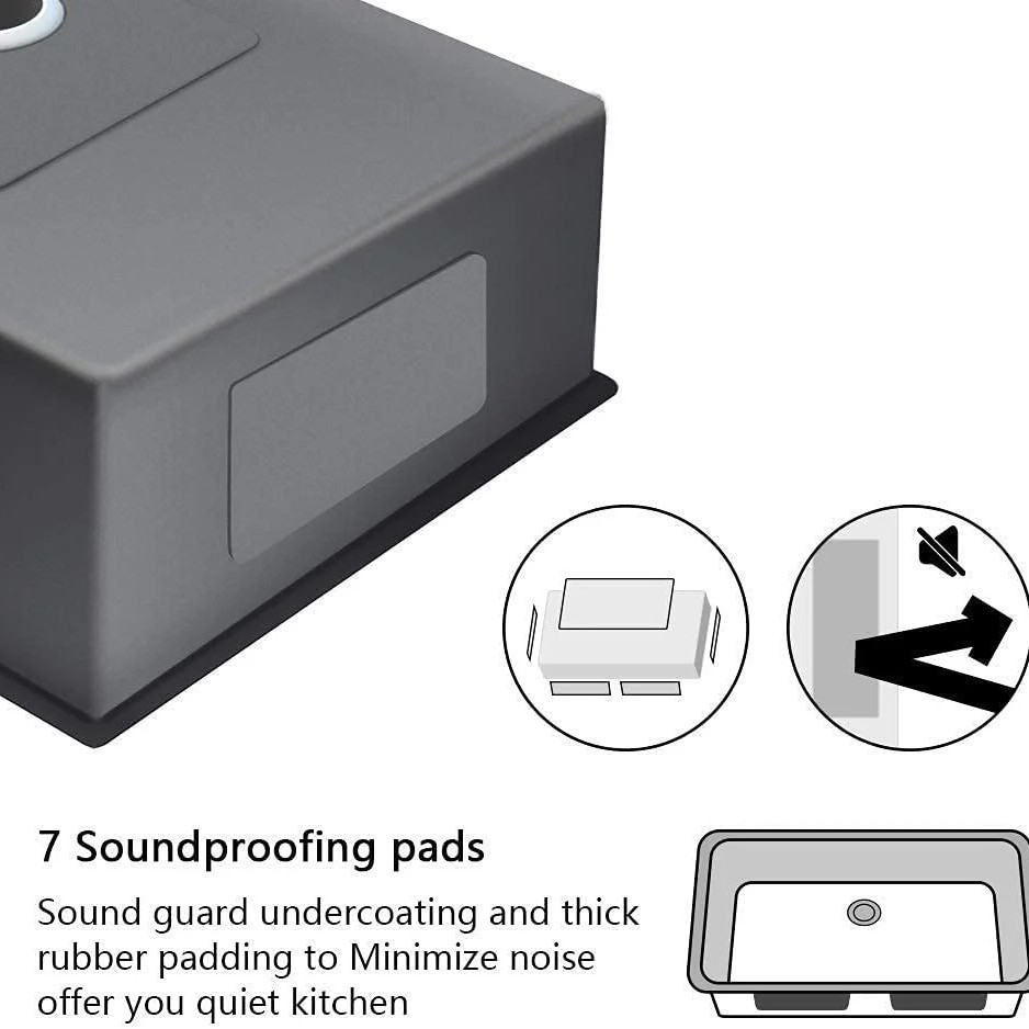 304 Stainless Steel Sink for Home Kitchen, Brushed Bar Island Balcony Handmade Undermount Basin Sink