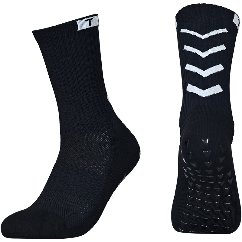 Non-Slip Football Socks Men's Mid-Tube Sports Socks Professional Thickeneded Towel Bottom Sweat-Absorbent Anti-Slip Football Sports Football Socks
