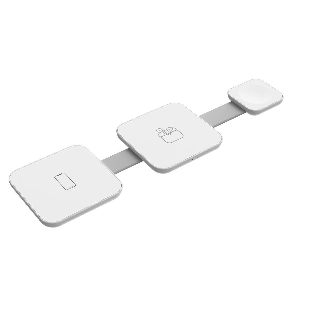 Factory Wholesale Cross-Border Magnetic Wireless Charger Foldableing Magsafe Charger Three-In-One Wireless Charging