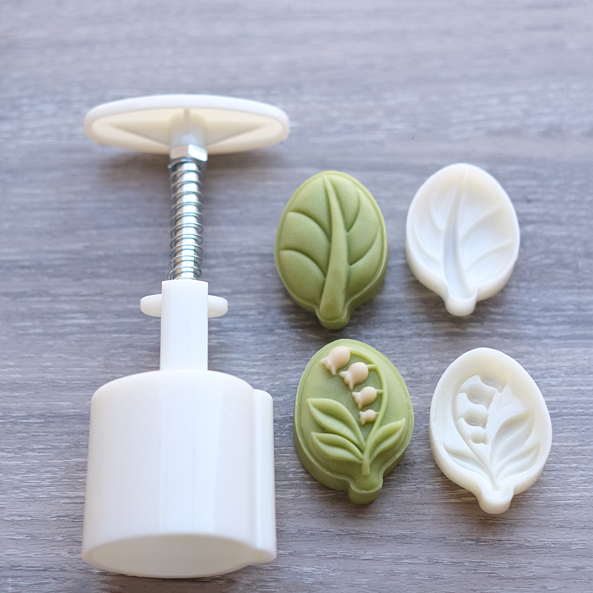 Форма для пирога 25г 50г, ландыш, трехмерная, ручное давление, для пирога из зеленой фасоли и ананасового пирога