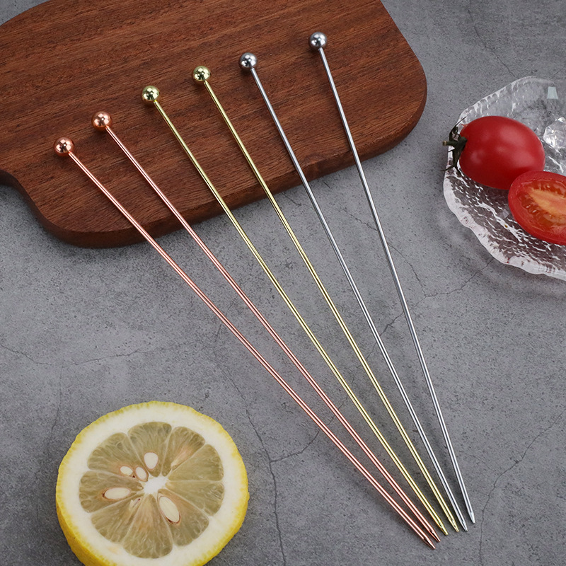 Знак для фруктов из нержавеющей стали 20 см, креативное украшение для коктейлей