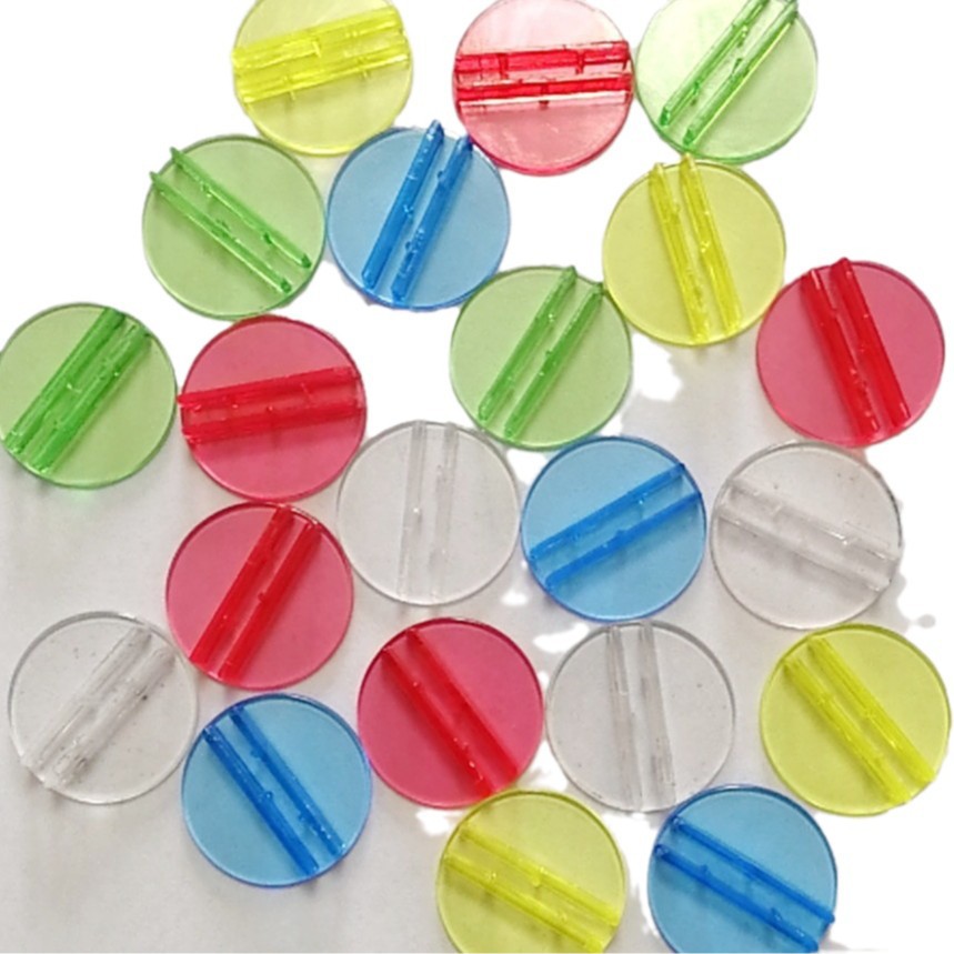 20-25MM transparent card holder business card holder plastic accessories plastic toy chess accessories paper card buckle table game