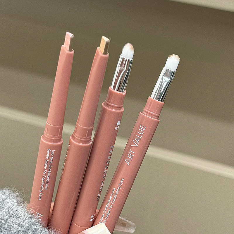 Art Value Heartbeat Two-Tone Aegyo-Sal Pen Delicate Line Shadow Highlighting Two-In-One Aegyo-Sal Pen for Students Cross-Border