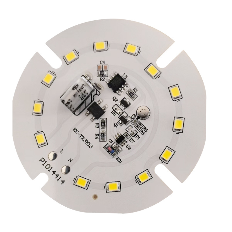 Led Sound and Light Control Bulb Lamp Integrated Control Light Source Board Dob Aluminum Substrate Lamp Accessories Smart Lamp Patch Skd