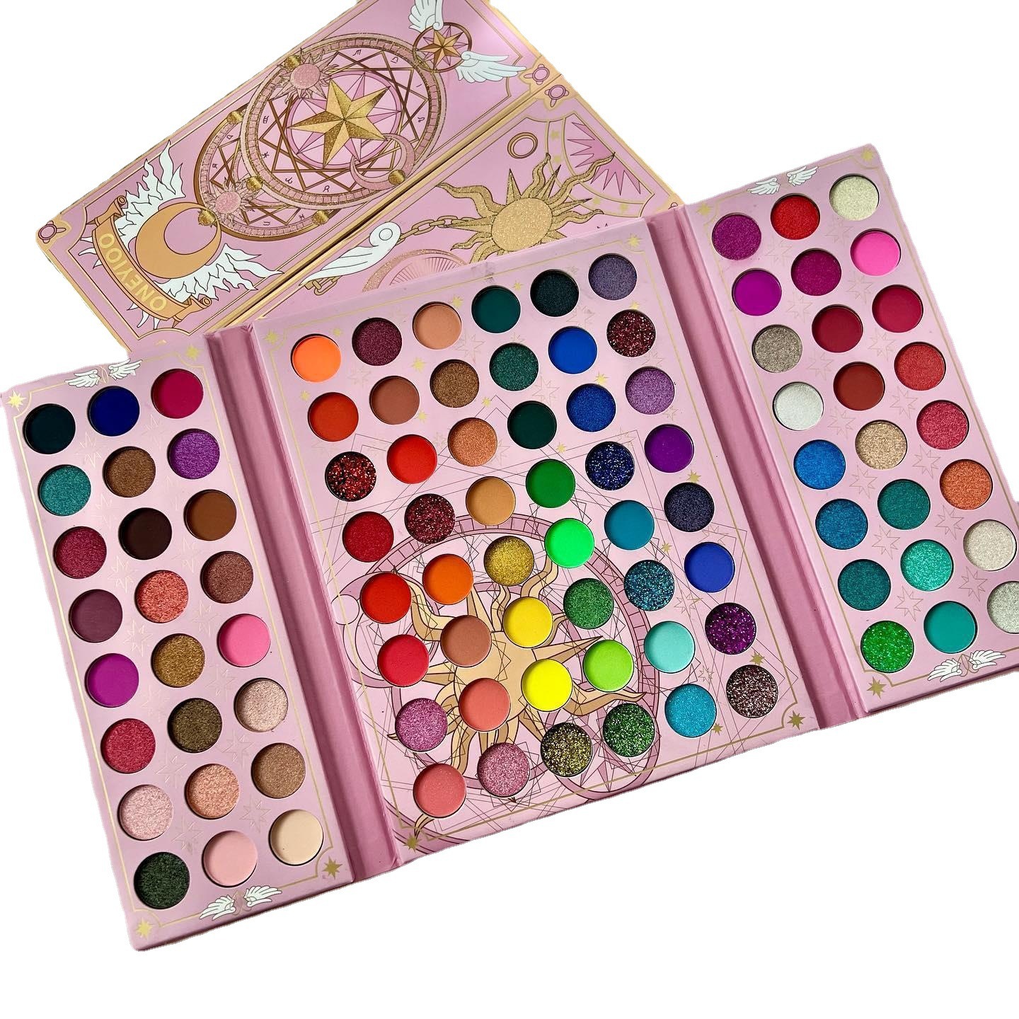 Foreign trade cross-border cartoon pattern 96 color eye shadow plate pearl matte sequin eye shadow makeup plate for export processing only