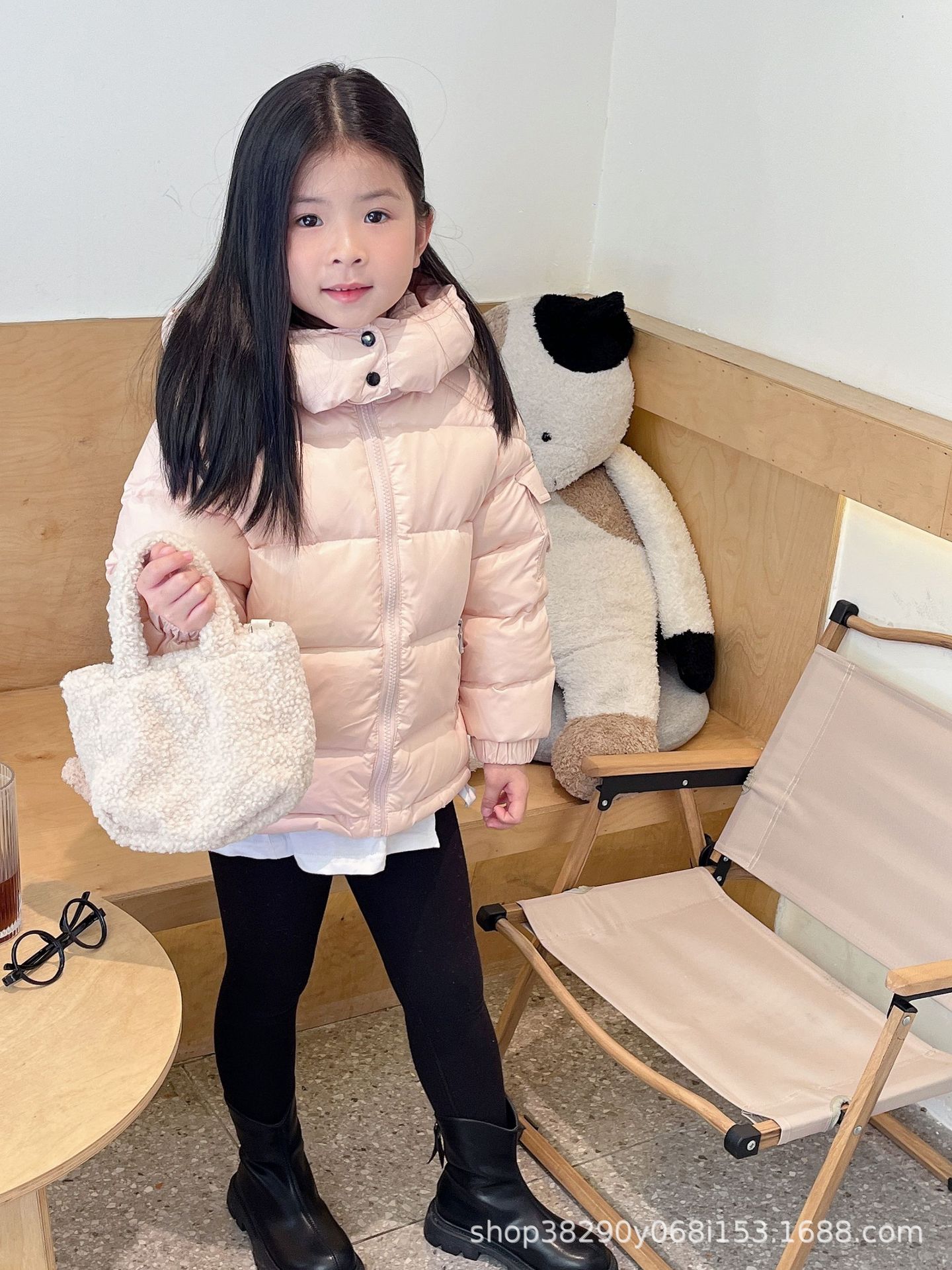 Children's down Jacket Korean Version for Boys and Girls, Thickened with Detachable Hood, Warm Winter Coat for Toddlers and Kids
