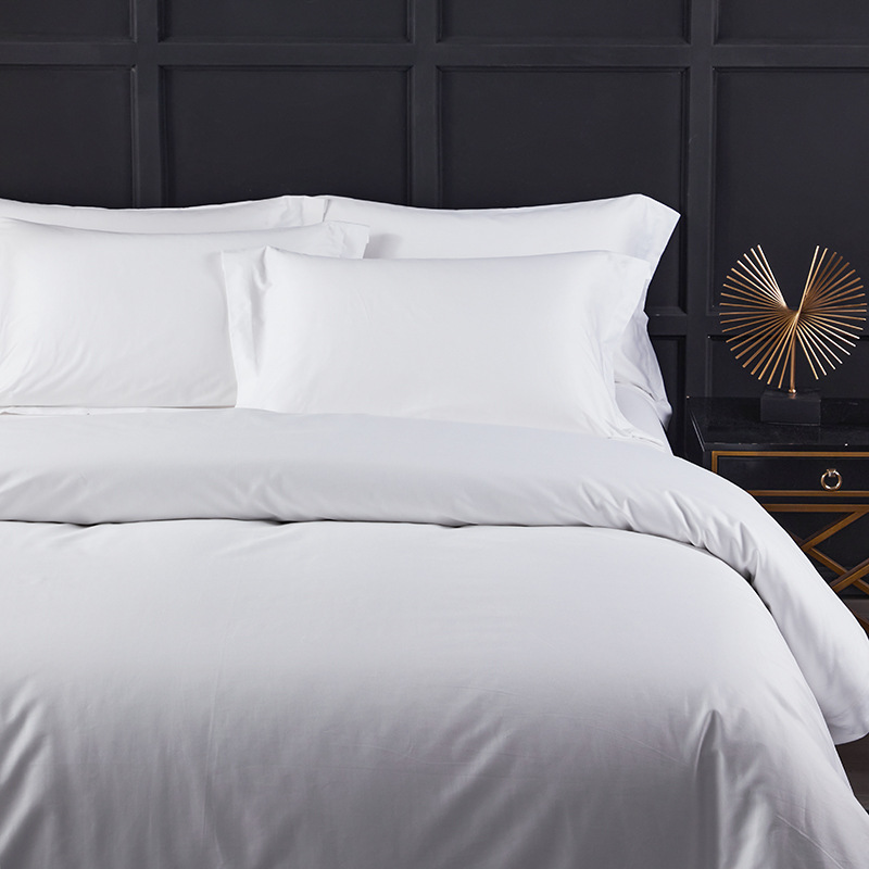 Hotel bedding five-star hotel linen hotel homestay four-piece white bed sheets quilt cover wholesale