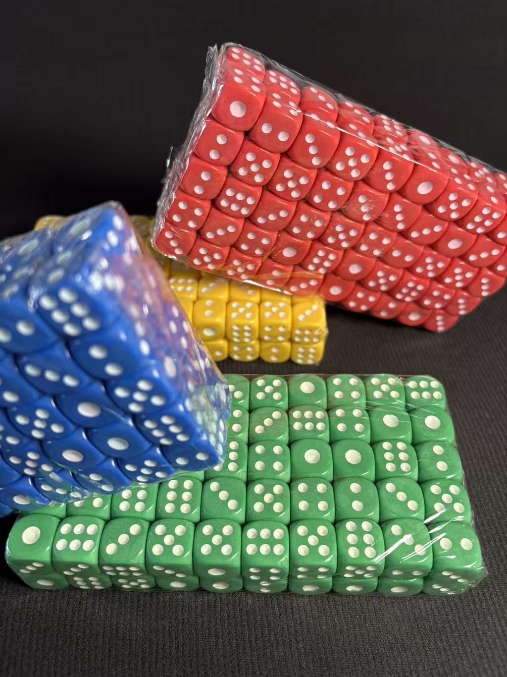 Red, Yellow, Blue, Green 14mm Rounded Corner White Dot Large 1 Mahjong Matching Game Entertainment Ktv Nightclub Acrylic Dice Customization