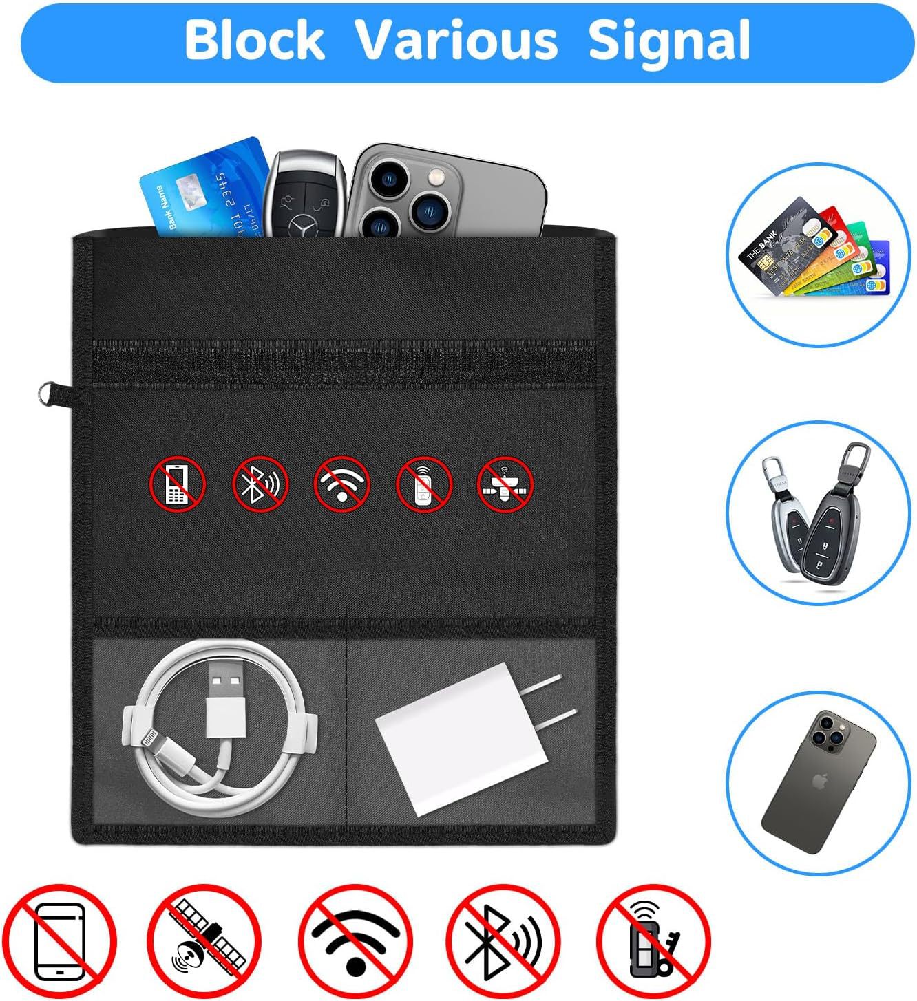 Amazon Car Key Protector Signal Blocking Bag Radiation Protection Pouch Wallet Tablet Phone Privacy Protection Bag