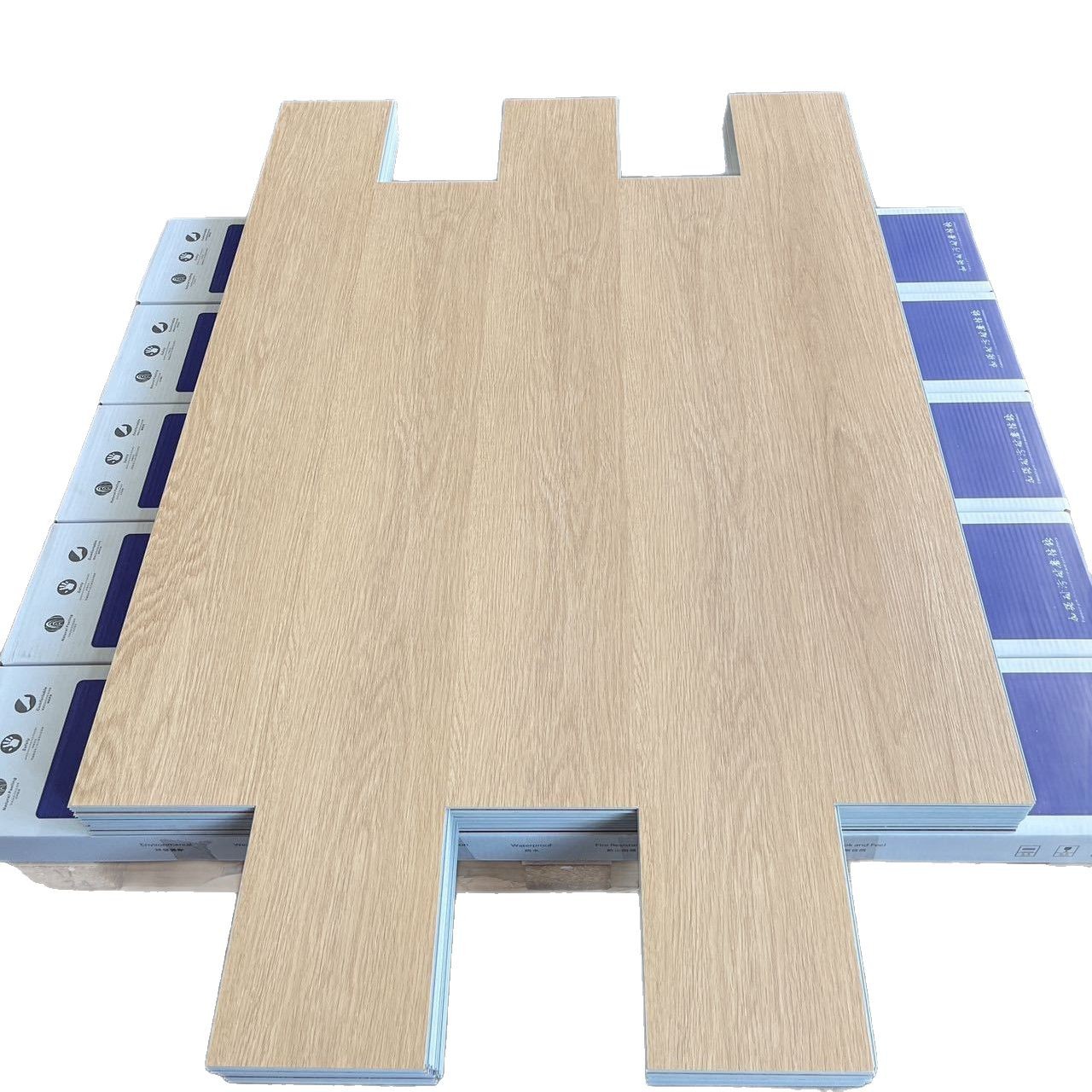 Spc Stone Plastic Floor Lock Buckle Floor 3.7 Seamless Stone Crystal Splicing Hotel Renovation Merchants Wear-Resistant and Waterproof