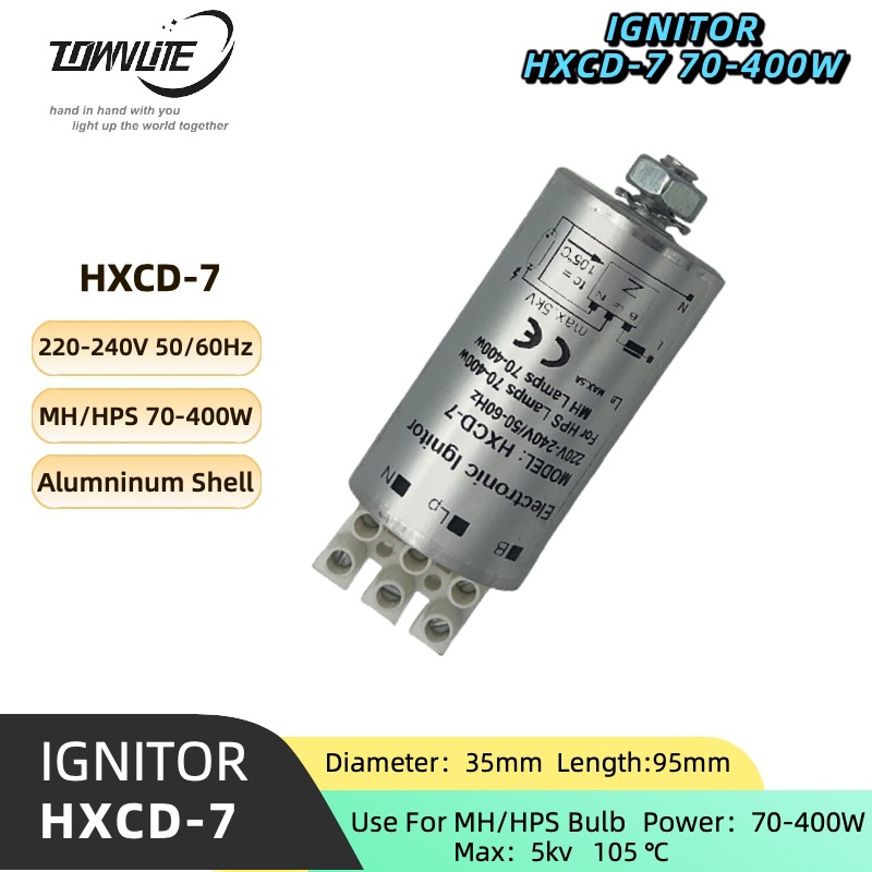 High Temperature Resistant Metal Halide Lamp Sodium Lamp Special Mh/Hps 70W-400W Aluminum Shell Digital Trigger Hxcd-7