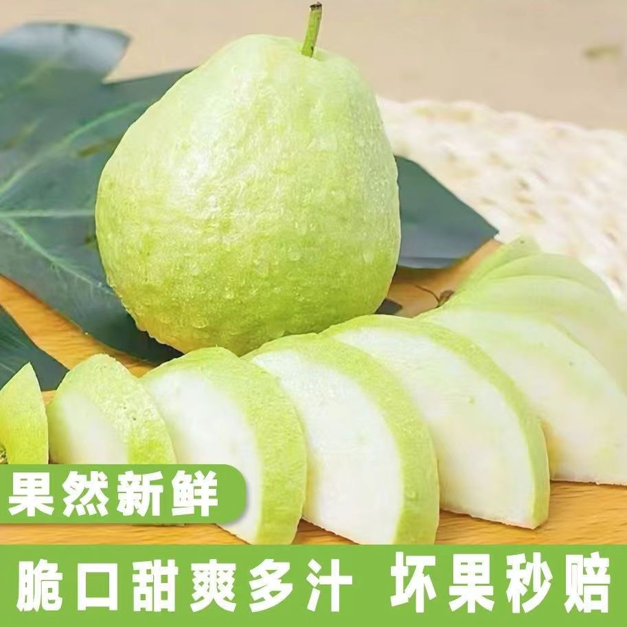 Guangxi Guava White Heart Guava Fresh Fruit Sweet, Crisp, Soft, Glutinous and Sweet 1/3/5/ 4.5kg Free Shipping