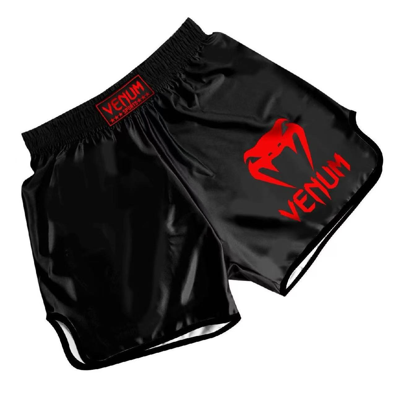 Muay Thai Shorts Fighting Mma Elastic Quick-Drying Sports Ufc Fitness Sanda Men's and Women's Boxing Training Pants Tight-Fitting