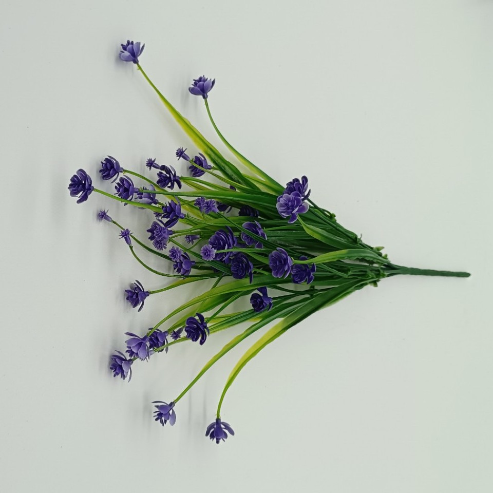 Cross-Border Amazon Popular Spring Grass Tea Flower Rose Plastic Flower Fake Flower Home Decoration Soft Decoration Engineering Plant Wall