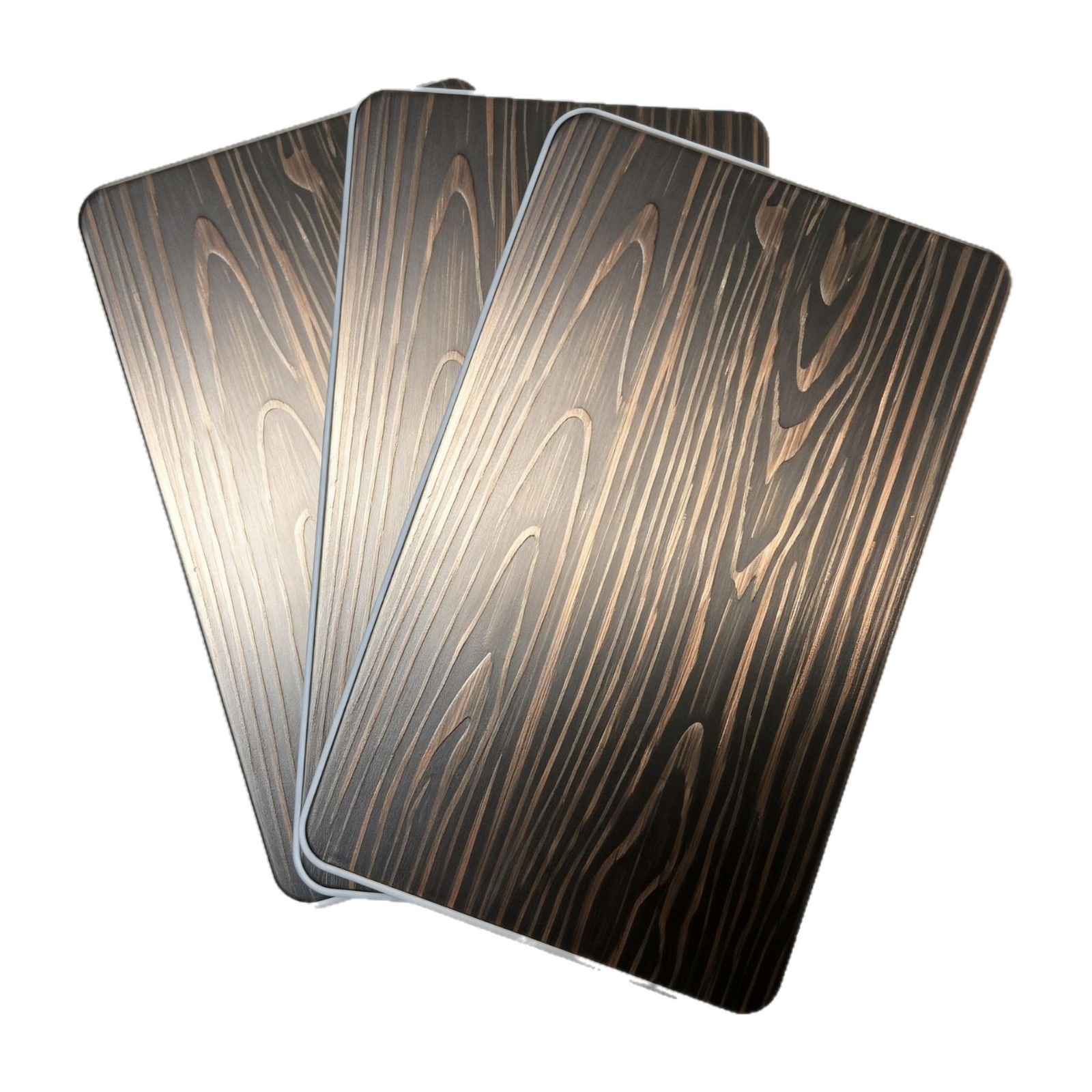 Stainless Steel Etched Bark Pattern Antique Copper Plated Matte