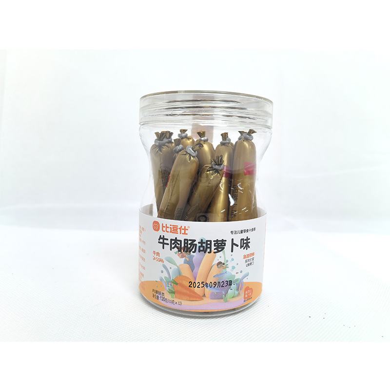 Bido's Cod Sausage, Shrimp Flavor, Original Beef Sausage, Carrot Flavor, Children's Snacks