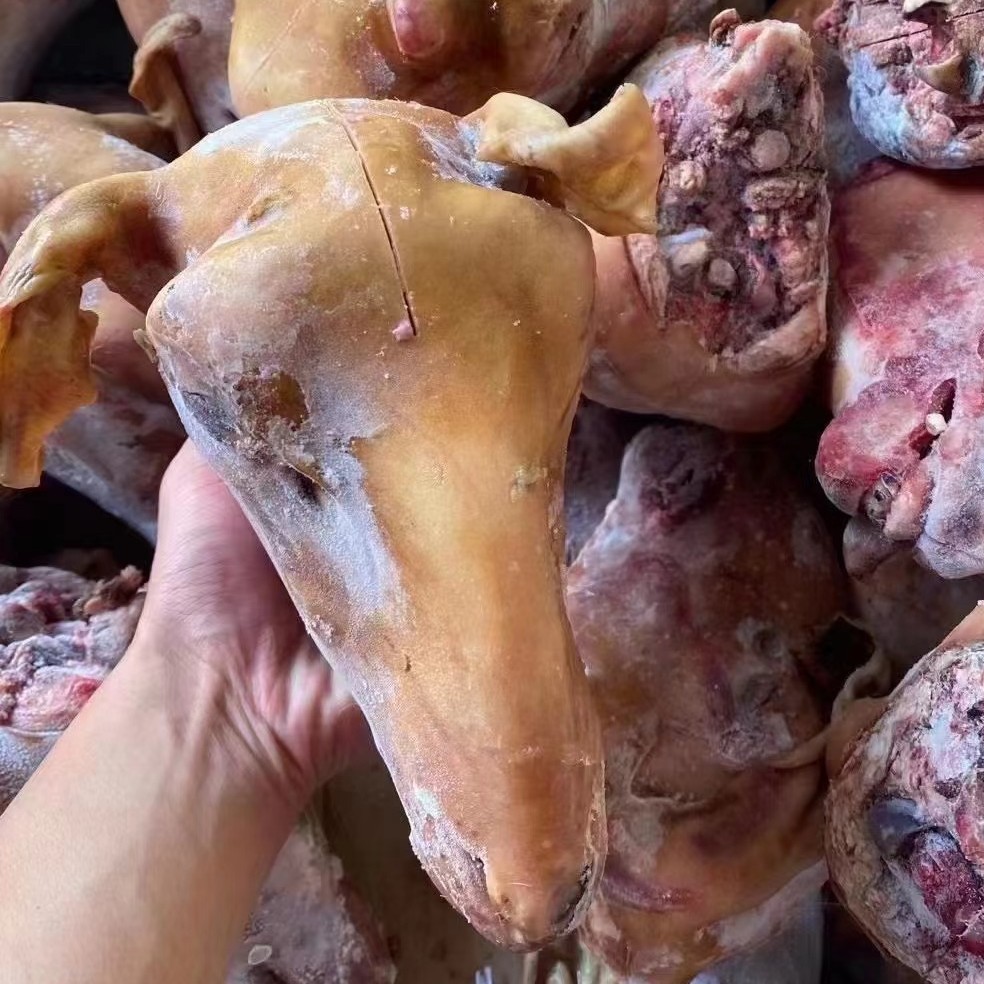 Fresh Whole Sheep Head with Skin, Frozen Halal Raw Sheep Head, Whole Sheep Head, Fresh Sheep Head Meat, Free Shipping for Stall Setup