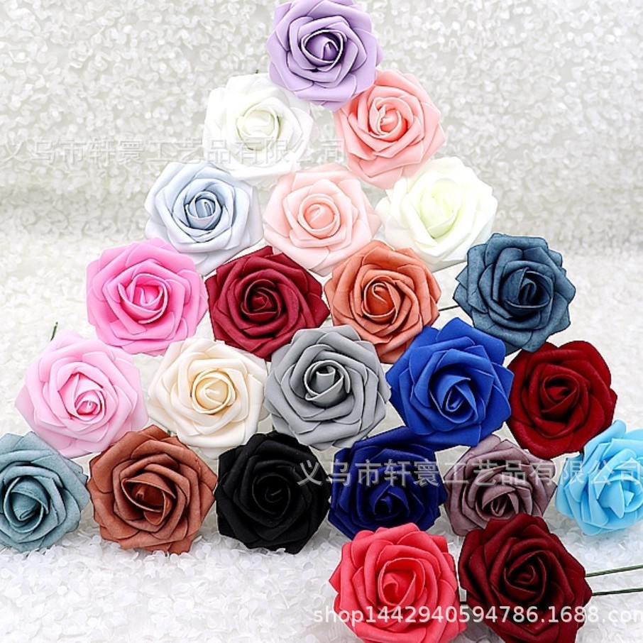 кросс-браузерная симуляция цветка розы ПЭ пенопластовые цветы домашнее украшение цветка на день святого валентина подержанные цветы 8 см оптом