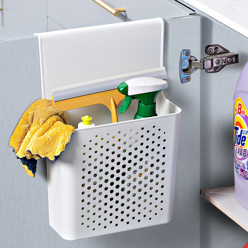 Plastic wall hanging household trash can kitchen cabinet door hanging wall hanging basket creative kitchen wall hanging storage trash can