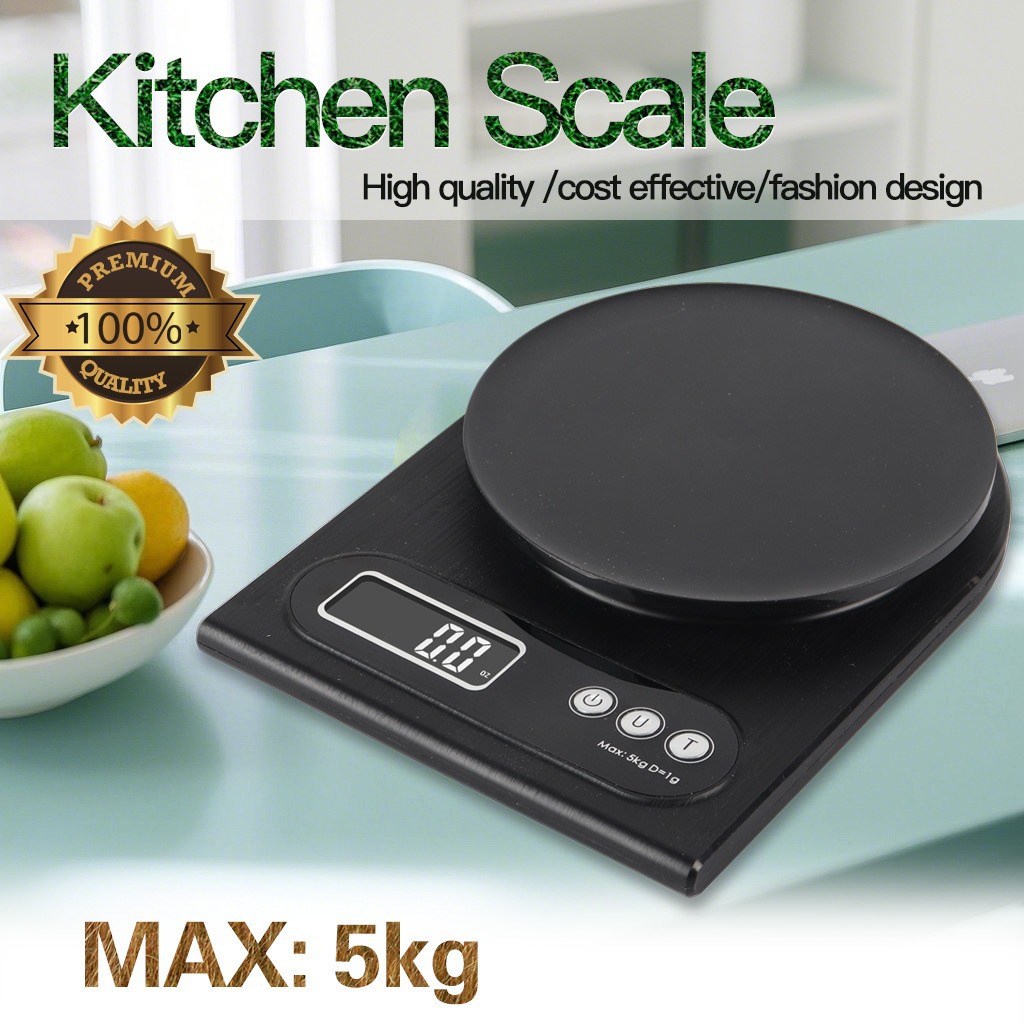 Cross-Border High-Precision Kitchen Electronic Scale Kitchen Special Gram Scale Food Weighing Baking Special Imitation Stainless Steel Brushed